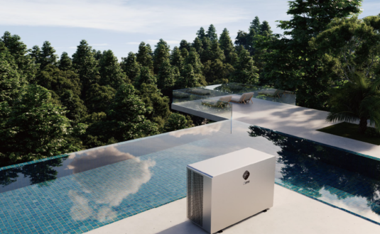 Värmepump pool trädgård